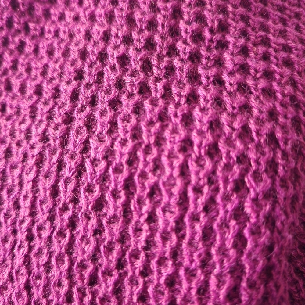 Black Tape Sweater Plus Size 2X Textured Sweater Purple Size - Picture 2 of 3